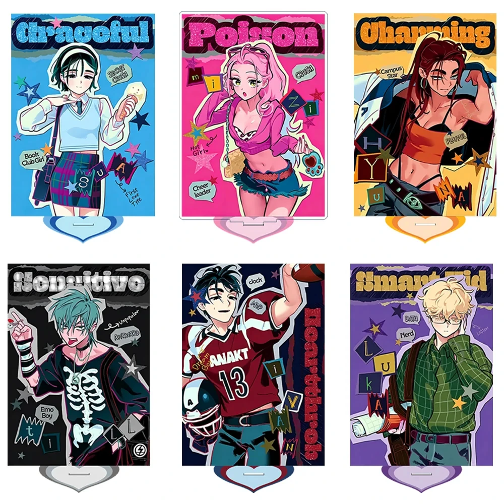 Alien Stage Find Your Plus Kawaii Anime Acrylic Stand Keychain 15CM One Mizi Sua Till Ivan Luka Hyuna Desk Decor Collect Gifts