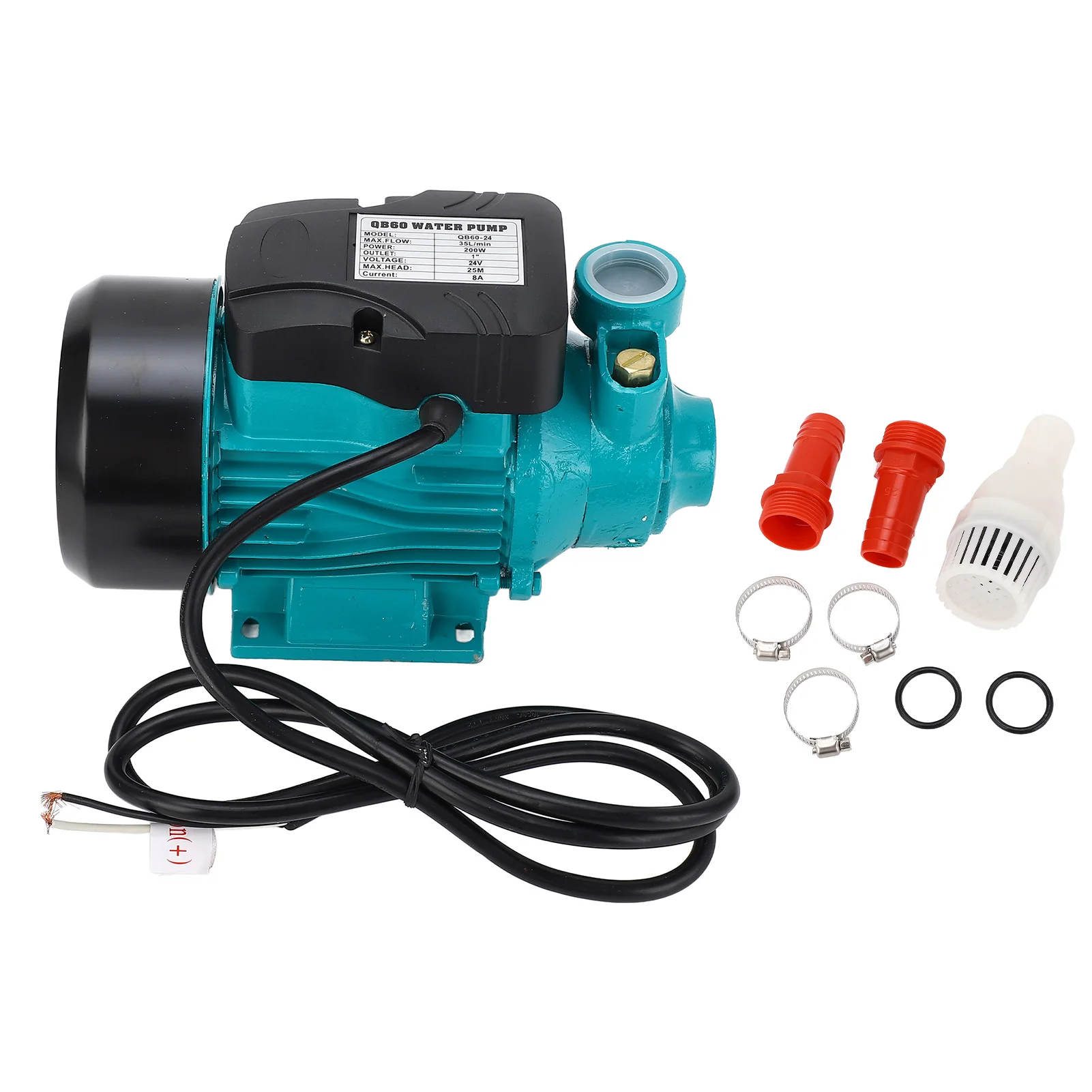 12V/24V Solar Dc Vortex Pomp 200W 3200Rpm 35lpm Grote Stroom 25M Hoge Lift Vortex Zelfaanzuigende Pomp