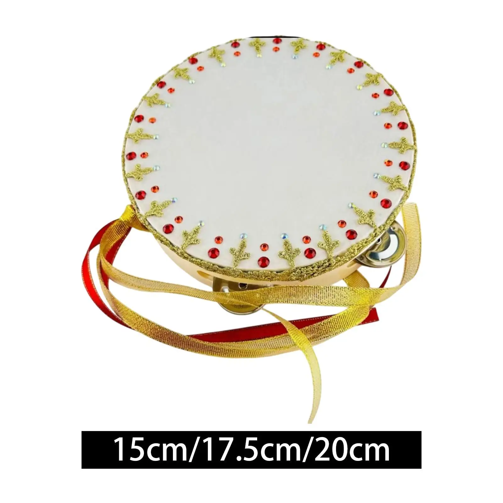 Ballet Dance Tambourine Handmade Dance Prop Music Instrument Tambourine Drum Handcrafted Tambourine Hand Percussion for Party