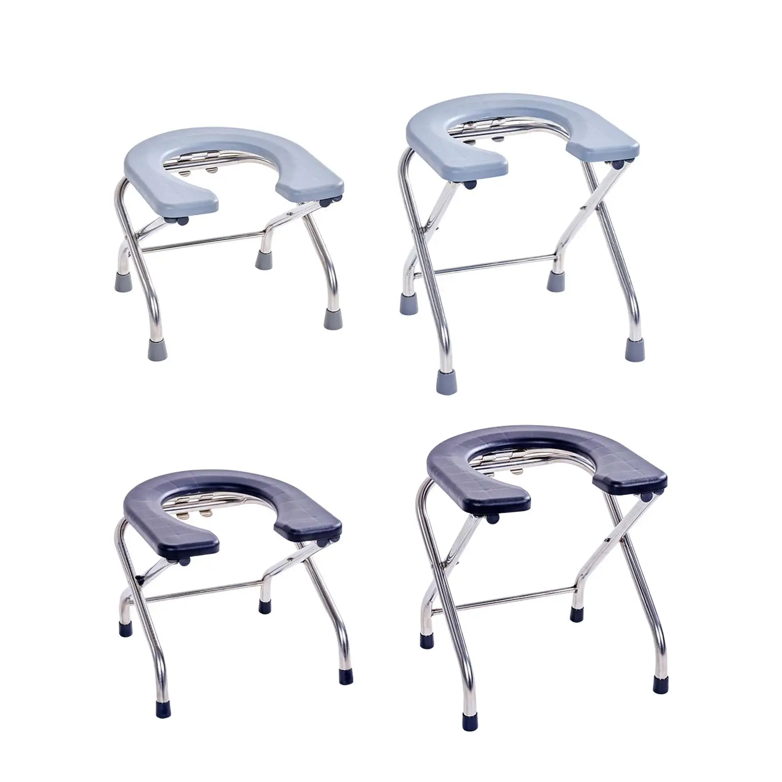 

Toilet Seat for Bathroom Multi Uses Stable Bottom Thickened Stainless Steel Tube Shower Chair Toilet Chair Seat Commodes Chair