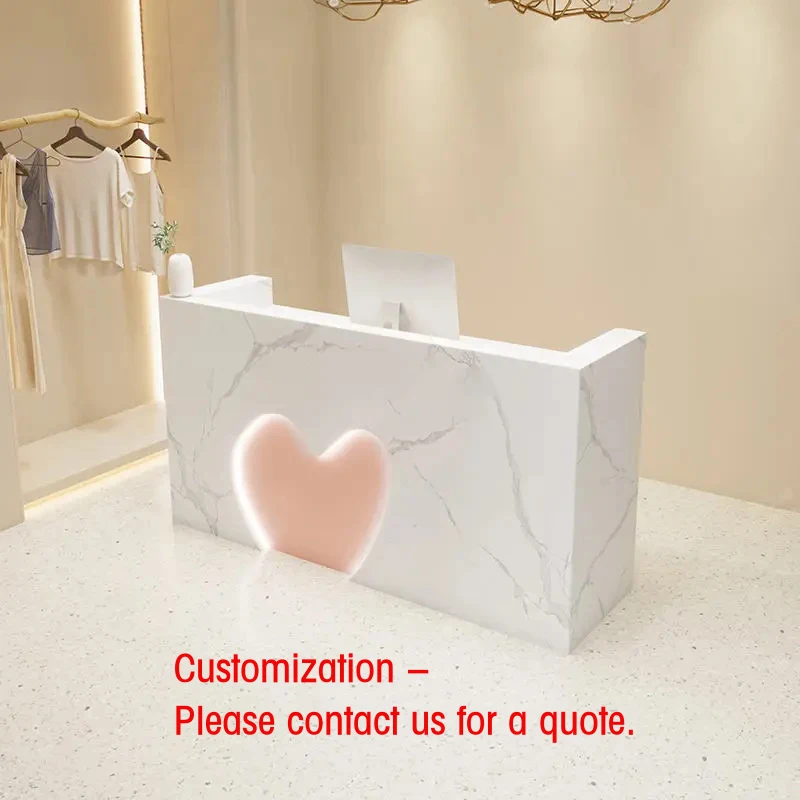 

custom.Luxury Wood Checkout Counter with Built-in LED Lights Jewelry