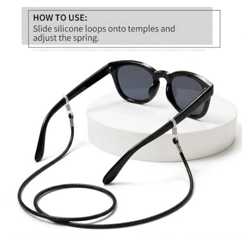 2Pcs 70cm Eyeglass Cord Lanyard Sunglass Strap Chain Braided Retainer Holder for Women Men Glasses String