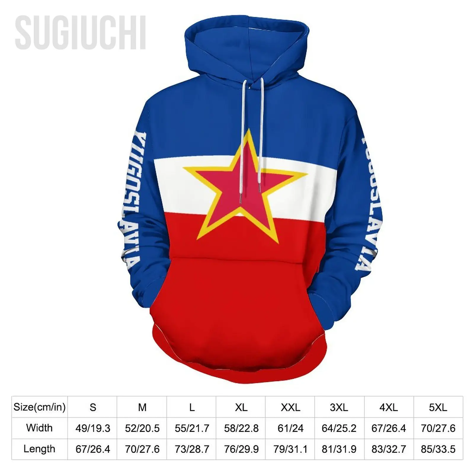 Unisex 3D Hoodie Yugoslavia Flag Men Women Polyester Harajuku Sweatshirt Pullover Hoodies Casual Cool