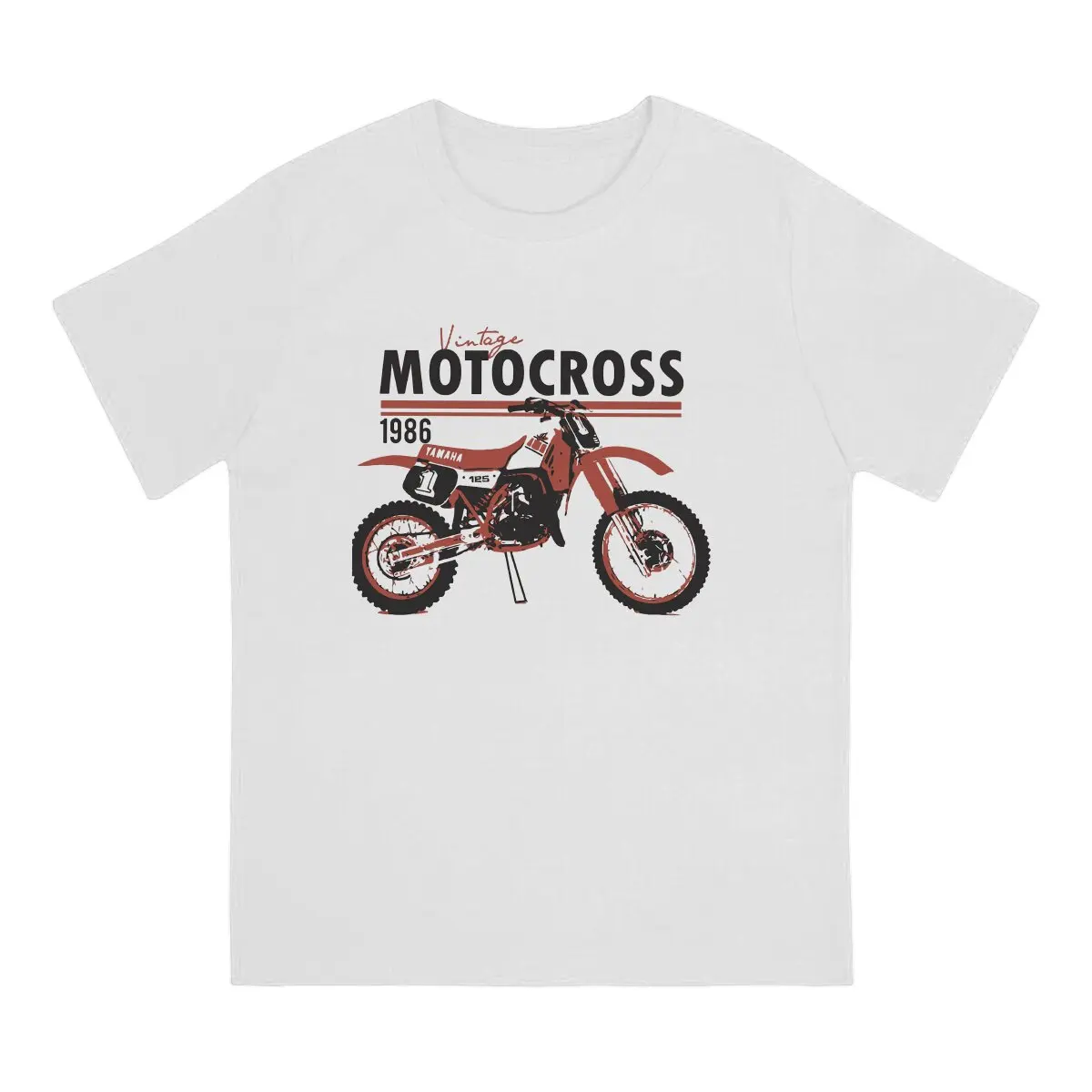 Men TShirt Motocross Crewneck Tops Fabric T Shirt Funny High Quality Birthday Gifts