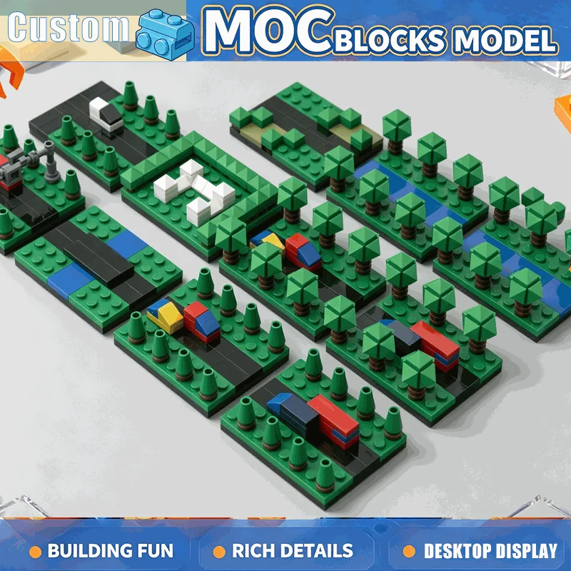 553PCS Micro Landscape Modular City Model Building Education Blocks DIY Modify Creative Assembly Educational Toy Festival Gift
