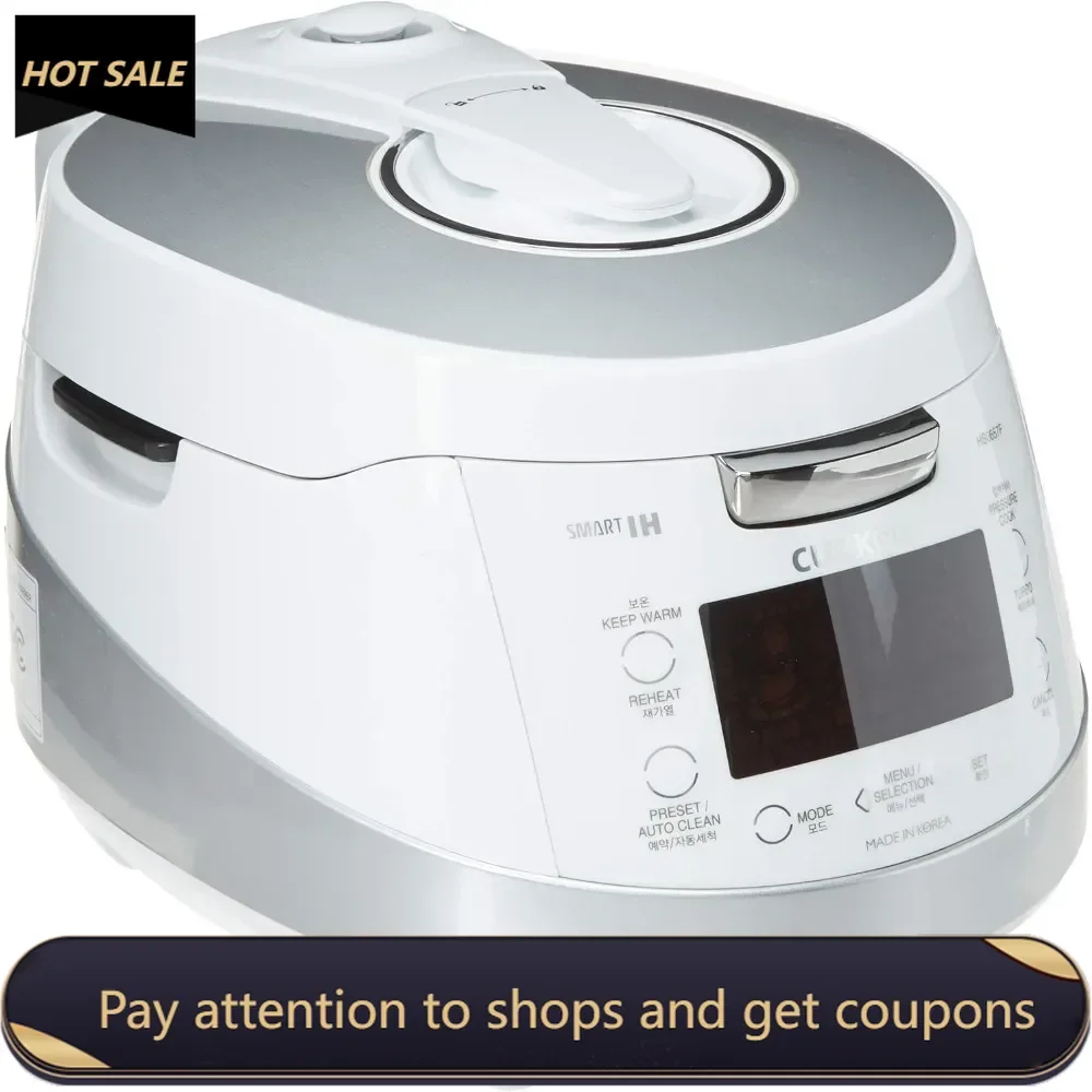 

Induction Heating Pressure Rice Cooker – 18 built-in programs including Glutinous, GABA, Mixed, Sushi and more, White/Silver