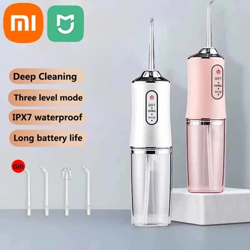 Xiaomi-Mijia-インテリジェント電気口腔洗浄器,ウォータージェット,歯クリーナー,4つのジェット,3つのモード,USB充電