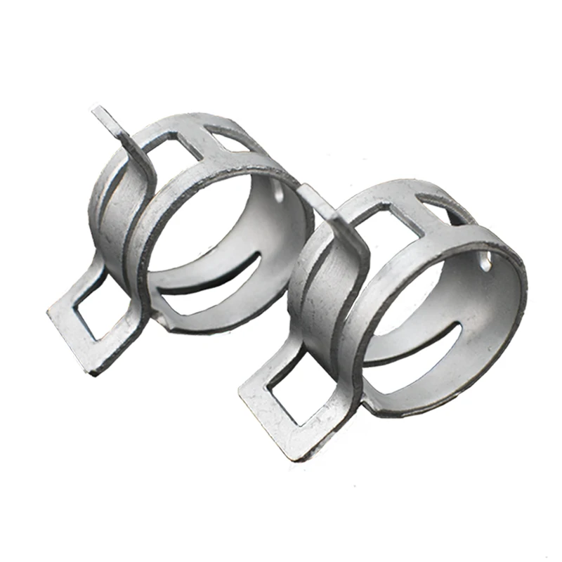 M4.5/5/6/7/8/9/10/11/12-37Mm 10Pcs Hose Clamps Fuel Hose Line Water Pipe Clamp Hoops Air Tube Fastener Spring Clips Galvanized