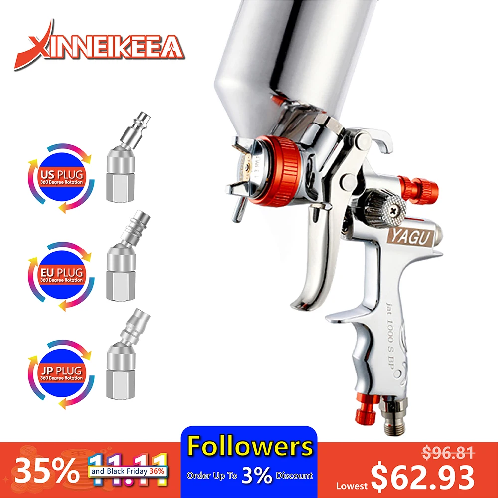 

New Automotive Environmental Protection Spray Gun High Atomization Industrial Furniture Spray Gun Nozzle 1.3mm Cup 450ml