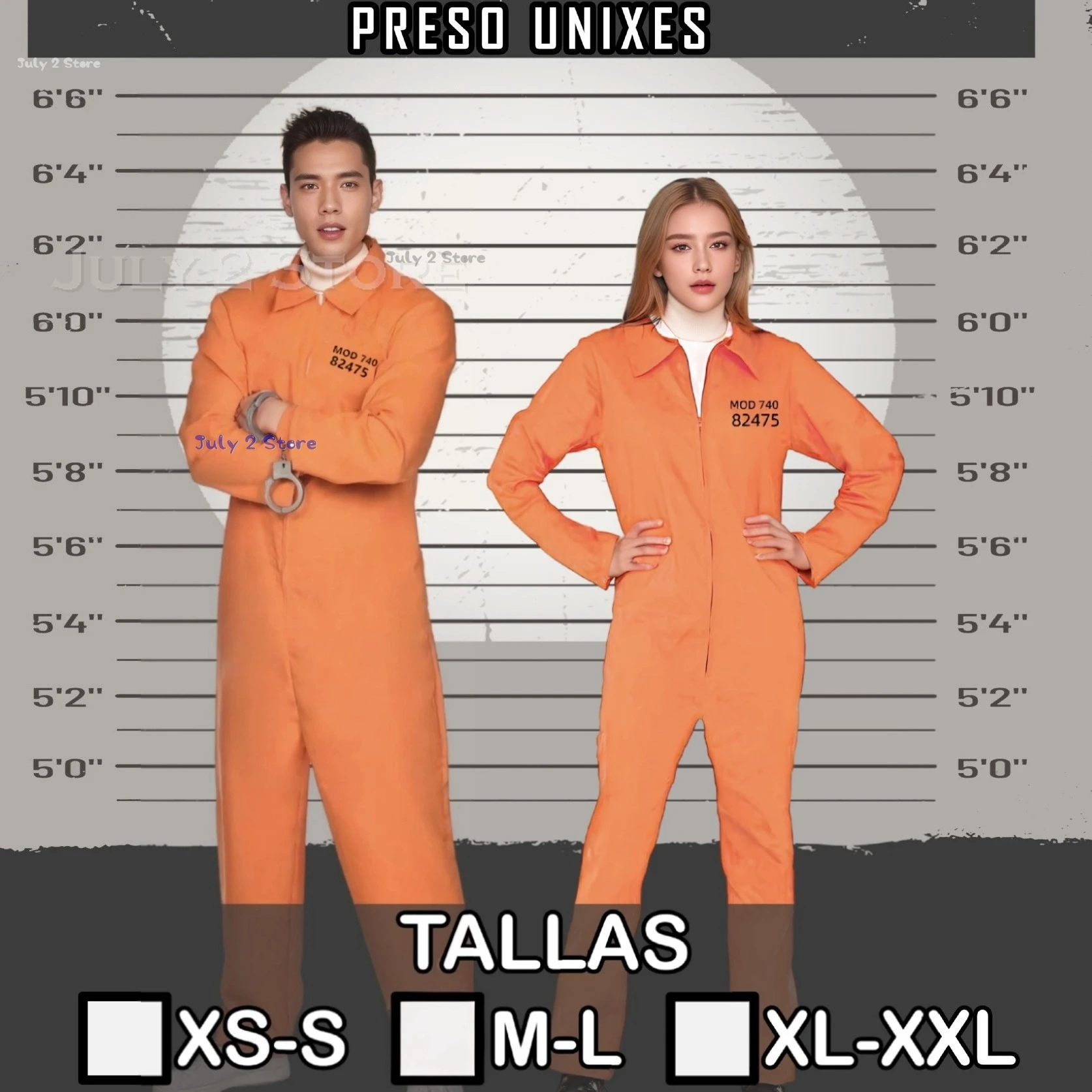 ชุดยูนิฟอร์มคุกฮาโลวีนตลกยูนิเซ็กซ์ชุดคอสตูมผู้ชายผู้หญิงนักโทษปาร์ตี้จัมพ์สูทวันซี่ผู้ใหญ่เด็กแบบโมโน