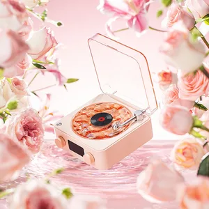 Bluetooth Vinyl Player Wireless Disk, Retro Turntable speaker with white noise, stereo sound, RGB Lamp Effect Projection, New, 2024 10 Main Sales Gira Vinyl Discs - №7