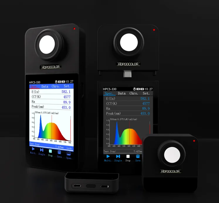 HPCS-330 Wireless Spectral irradiance colorimeter With 3.5 inch touch screen, real-time display of measurement parameters curves