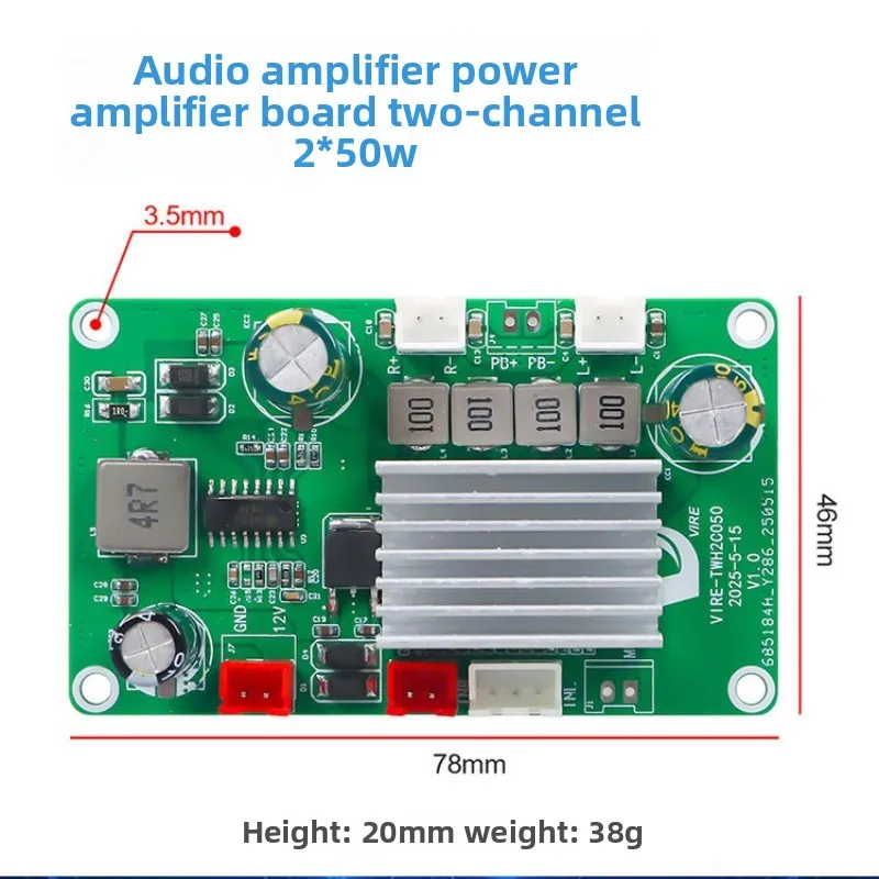 SOTAMIA 50 واط * 2 ثنائي القناة عالية مكبر كهربائي مجلس TPA3116D2 وحدة مضخم الصوت الرقمي DC12 15 فولت مكبر الصوت السلبي