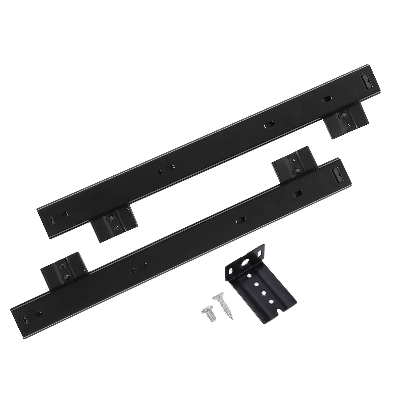 1Pair Keyboard Slide Heavy-Duty Steel Keyboard Tray Slide Silent Smooth Extension Office Desk Rail Rack Computer Accessories