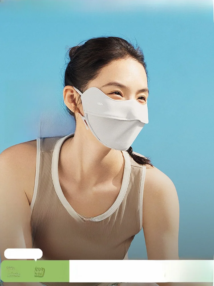 

Дышащая солнцезащитная маска Bananain: тонкая сетка, охлаждающий эффект, 3D-шарф из ледяного шелка, защита от УФ-излучения, легкая и комфортная