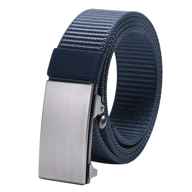 

New Unisex Belt Alloy Automatic Buckle Men Belt Casual Breathable Men and Women Sport Belt Canvas Belt