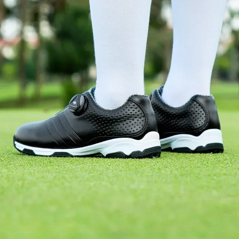 PGM damskie buty golfowe wodoodporne lekkie gałka klamra sznurowadło trampki damskie oddychające antypoślizgowe trenerzy czarne buty XZ115