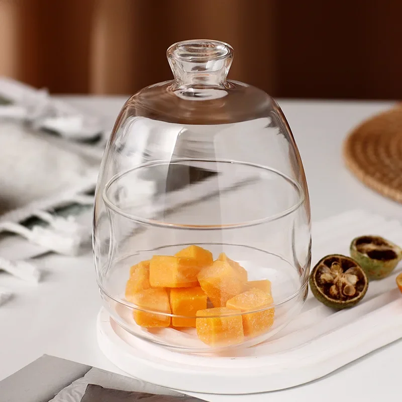 Airtight Borosilicate Glass Storage Jar 1PC with Lid Heat Resistant Food Container for Sugar Tea Home Coffee Shop