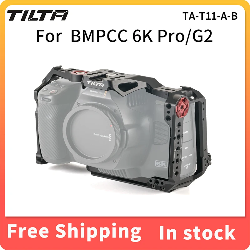 

TILTA TA-T11-B Basic Camera Cage Kit for BMPCC 6K Pro / Quick Release Handle /15mm Rod Holder / Tiltaing SSD Drive Holder