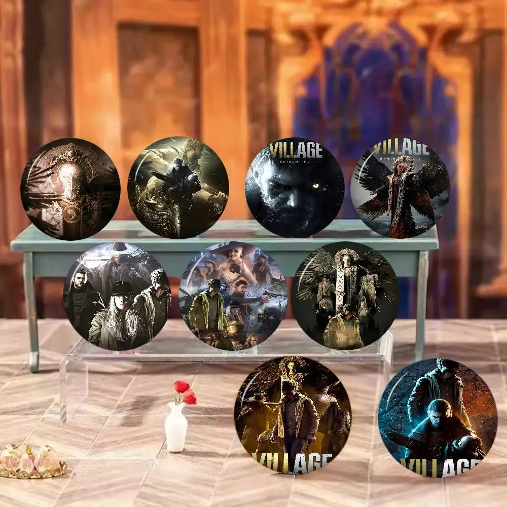 Pin de Botón Suave del Videojuego Resident Evil 8 Village, Icono Impreso Brillante, Regalo para Amigos, Insignia, Broche, Pin de Solapa de Metal