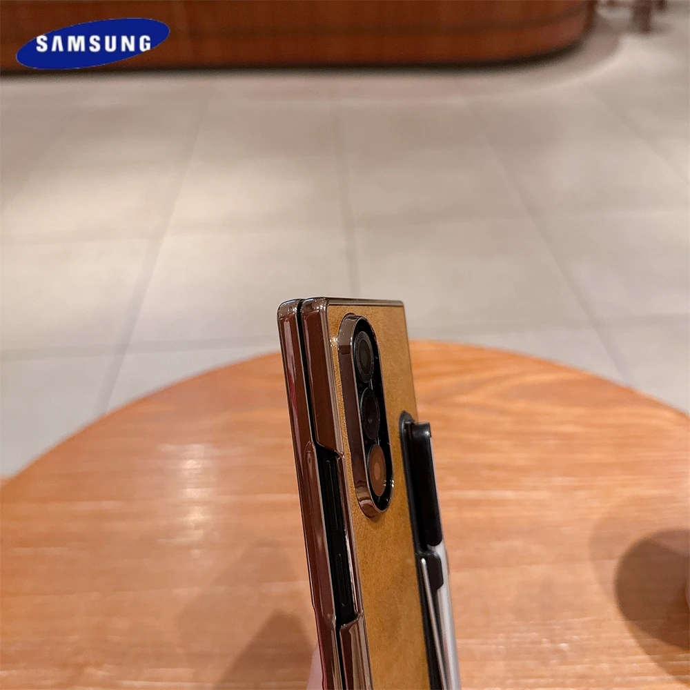 ليتشي الجلود تصفيح مع ستايلس فتحة القلم حامل القضية لسامسونج غالاكسي Z أضعاف 7 6 5 4 3 قطعة نمط جلد غطاء مقاوم للصدمات