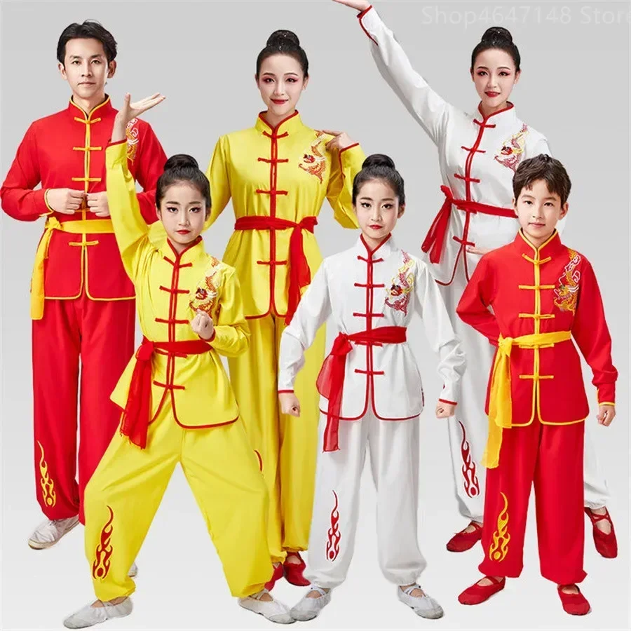 

2025 Halloween Kids Chinese Traditionele Wushu Kostuum Kleding Sets Kinderen Jongens Meisjes KungFu Pak Tai Chi Martial