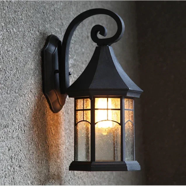American Balcony Fashion Vintage Outdoor Wall Lamp Outdoor Waterproof Led Single Head Lamps