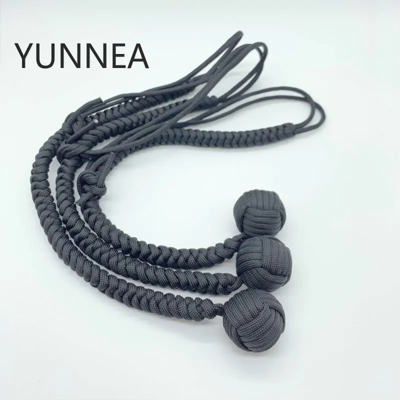 

1pc DIY Monkey Fist Whip Bracelet Outdoor EDC Self Defense Rope Steel Ball Broken Window Breaker Personal Safety Keychain Tools