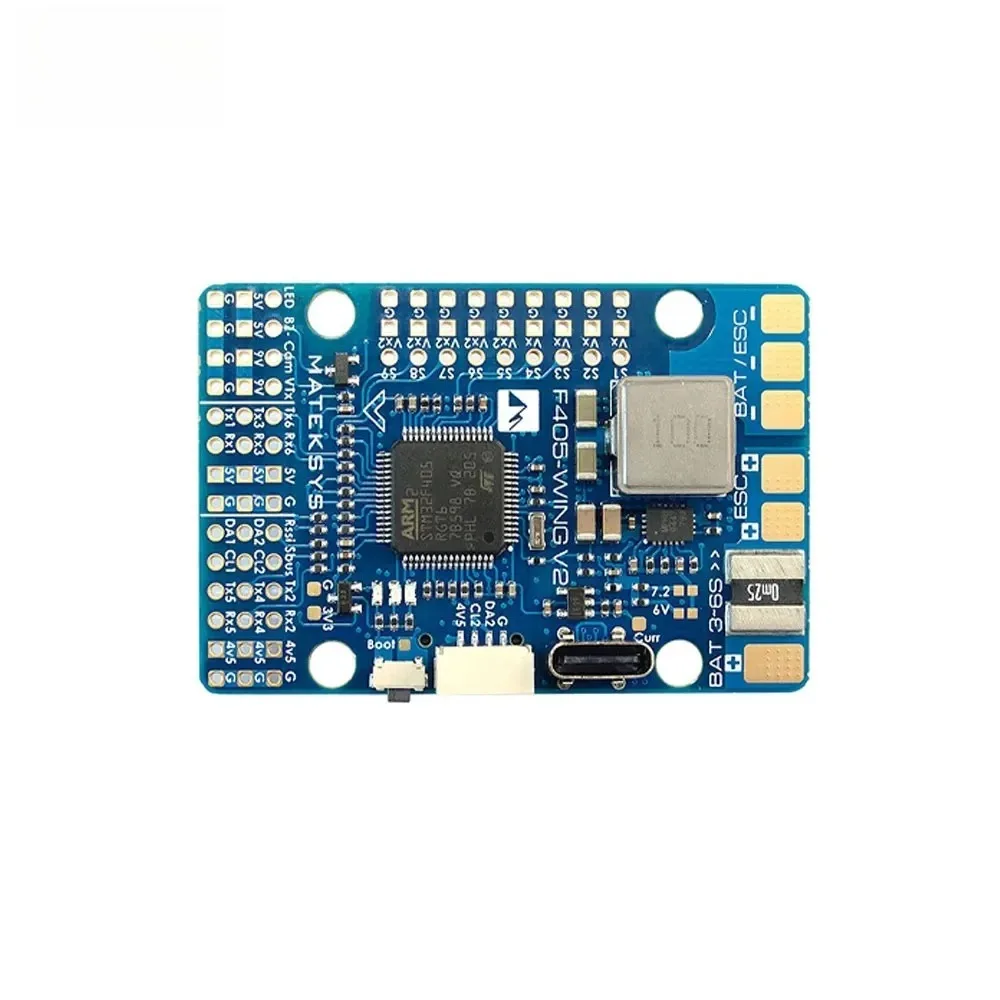 1pcs for MATEK MATEKSYS Flight Controller F405-Wing-V2 STM32F405RGT6 3~6S LiPo Built- in Baro OSD Blackbox for RC FPV Drone