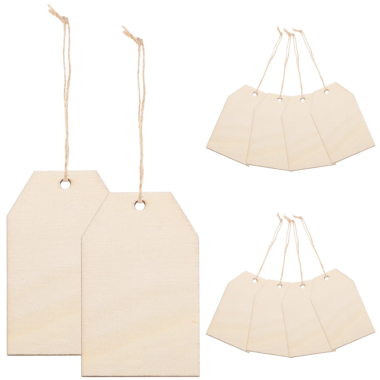 

10Pcs Wooden Christmas Tree Tags Unfinished Blank Hanging Wood Tags for DIY Crafts Decoration Atmosphere