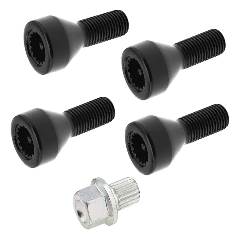 

A82M-M12x1.5Mm Wheel Lock Set(5Pcs) For BMW Z4 Z3 M6 M5 M3 650I 535I 528I 525I 335I 328I 330I Mini Cooper
