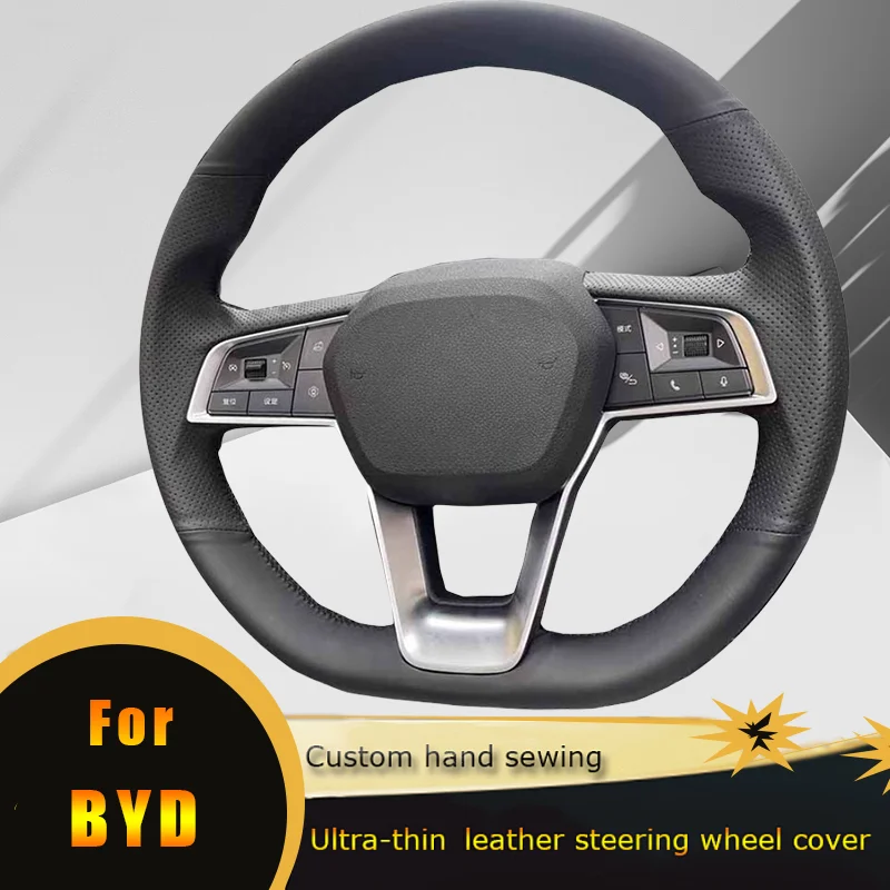 

DIY Car Steering Wheel Cover Non Slip Perforated Microfiber Leather Hand Sewing For BYD S6 S7 F3 F0 G3 G6 L3 E5 Car Accessories