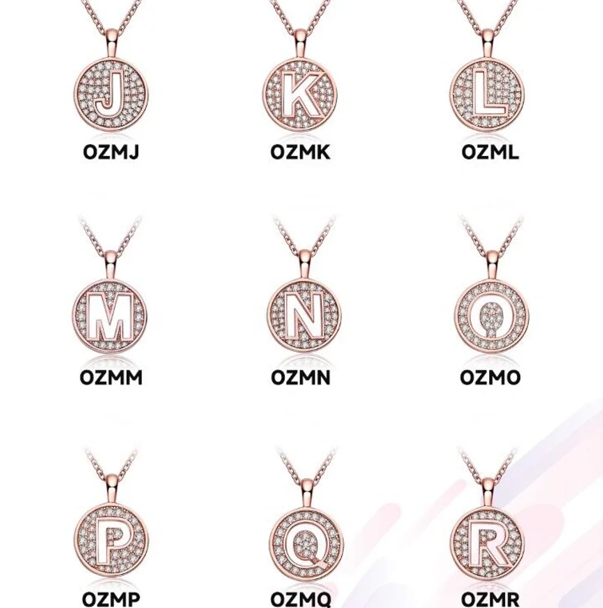 Double Jewelry P letter design Moissanite Pendant Necklace 100%925 silver wedding jewelry gift for couple jewelry gift Wholesale