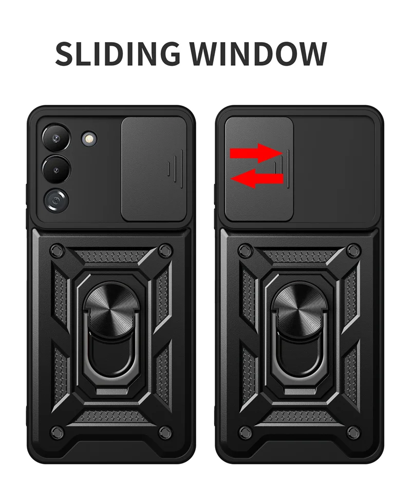 For Infinix Note12 G96 Case Slide Camera Lens Protection Cover For Infinix Note 12 G96 12G96 X670 Shockproof Armor Phone Cases