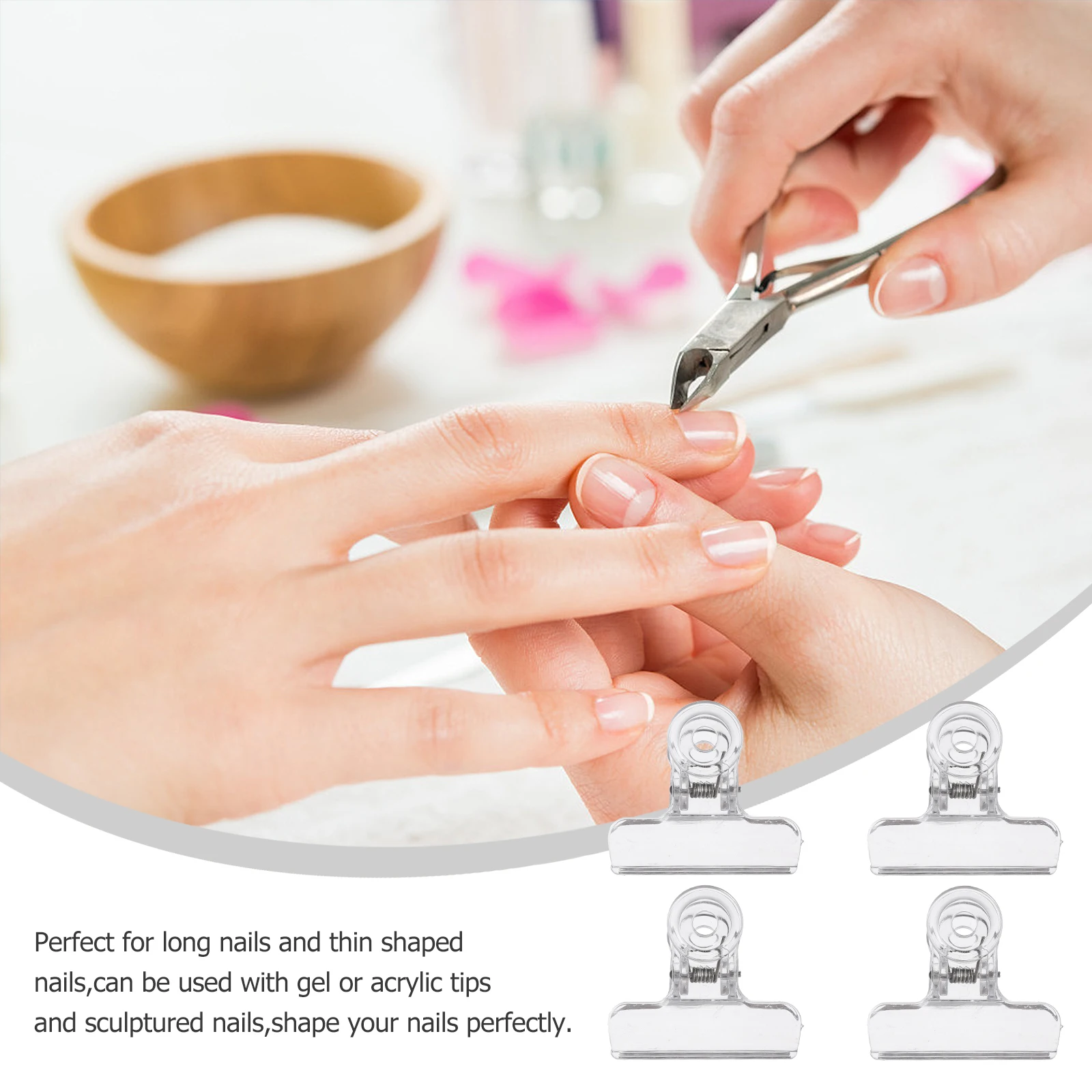 

10pcs Extension Clips Fixing For Gel Acrylic Manicure Lightweight Sturdy Plastic Clip Art Tool Tips Clip Nail Shop Supplies