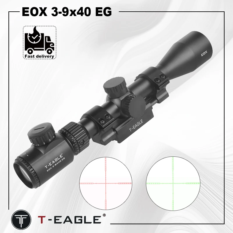 

T-EAGLE EOX 3-9x40 EG Rifle Scopes Red and Green Illuminated Hunting Scopes Tactical Optical Scope Riflescopes Airsoft Sight