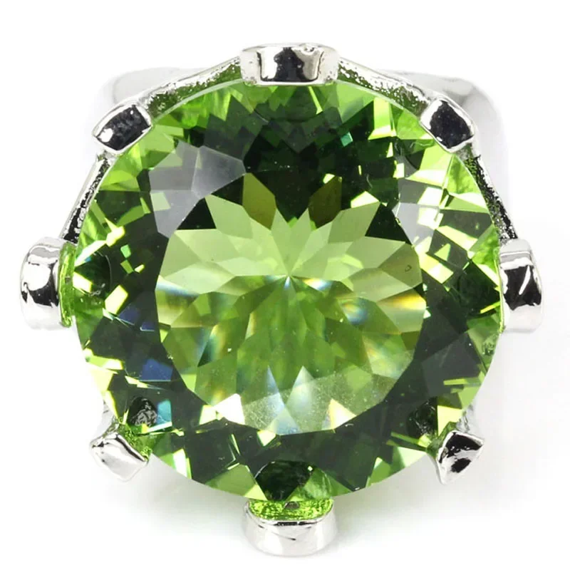 15g Big Heavy 925 SOLID STERLING SILVER Customized Rings Pink Tourmaline Tsavorite Garnet Blue Topaz Violet Tanzanite Females Ma