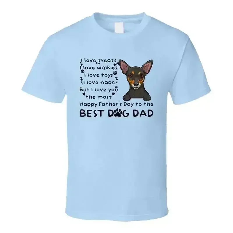 Miniature Pinscher I Love Treats Happy Father's Day T Shirt