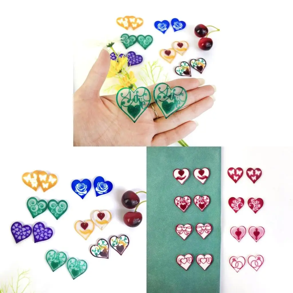 

Craft Beautiful Earrings Casting Mould Flexible Butterfly Heart Silicone Molds