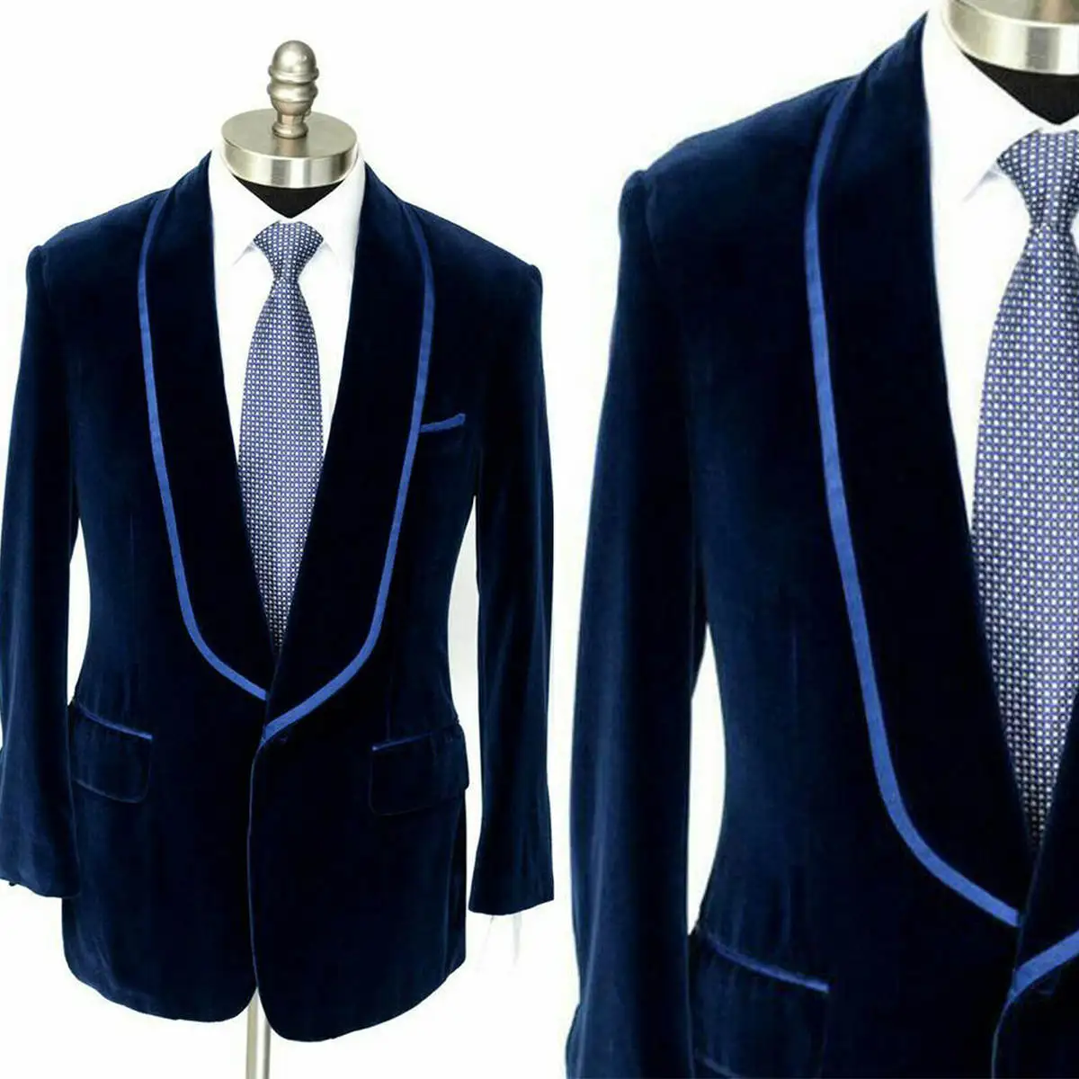 Veste de Mariage en Velours Classique pour Homme, Pardessus à Simple Boutonnage, Châle à Revers, Blazer d'Affaires d'Automne, Manteau sur Mesure Uniquement