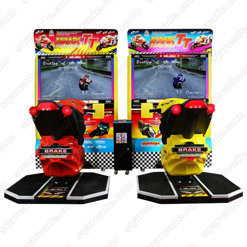 

Wholesale Video Racing Gaming Coin Operated 32 Inch Moto TT Simulator Motorcycle Racing Car Arcade Game Machines for Sales