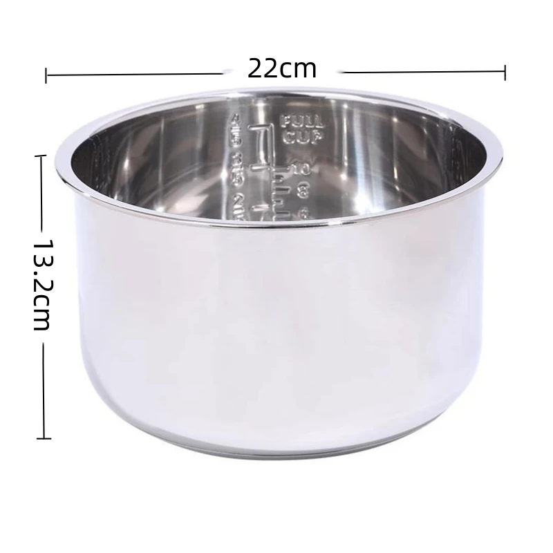 4L 304 stainless steel rice cooker inner pot for REDMOND RB-C422 RMC-250E Multi-purpose pot replacement bowl