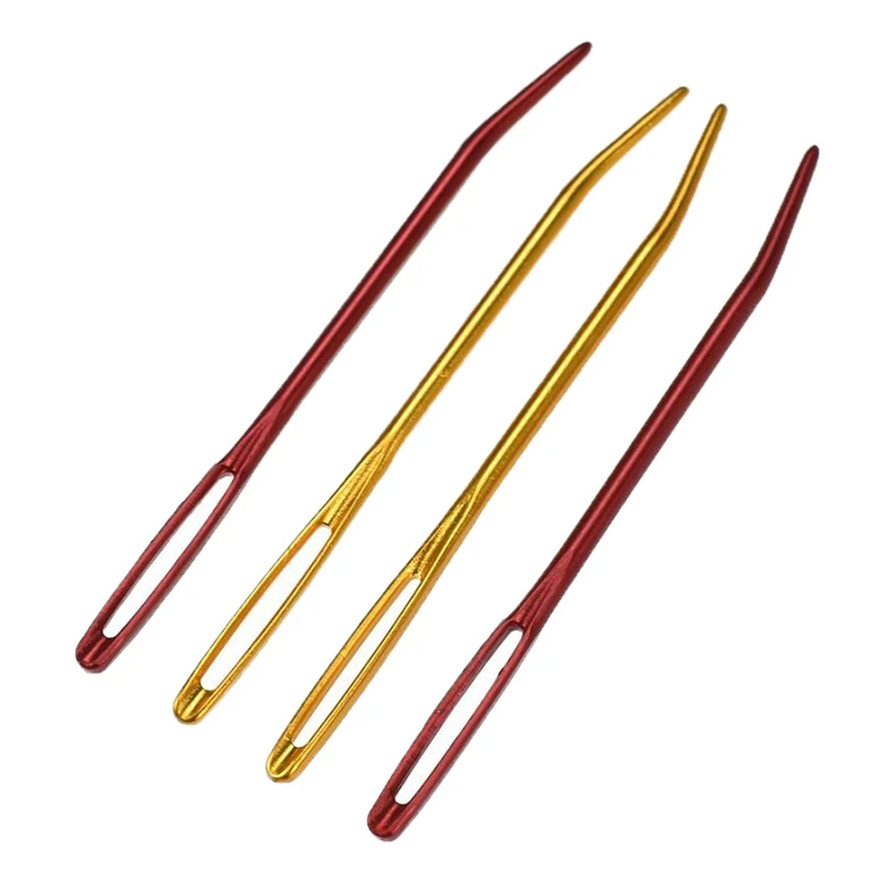 8Pcs Bent Tip Tapestry Needles Yarn Knitting Weaving Needles Big Eye Curve Bent Needle Knitting Crochet DIY Sewing Accessories