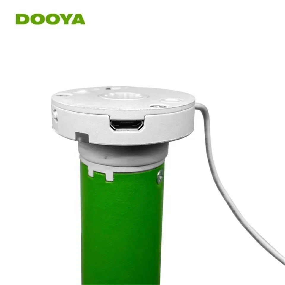 DOOYA dm25eu motore tubolare per tende batteria Li incorporata carica USB, controllo tramite telecomando RF433, tapparelle per tubo Dia.38mm, 2 pezzi