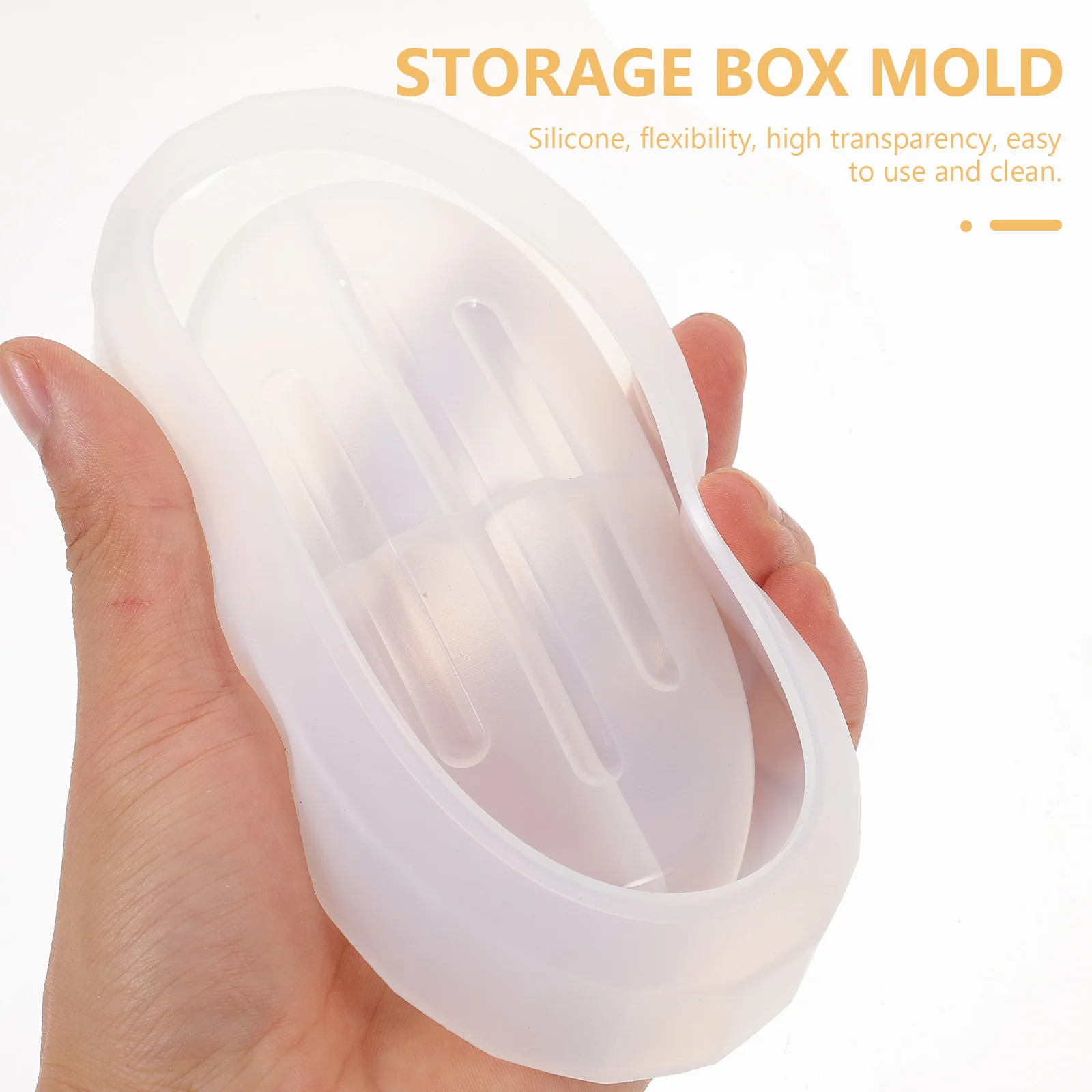 

DIY Crystal Epoxy Resin Soap Storage Box Silicone Mold H made Craft Flexible High Transparency Easy Clean Home Use