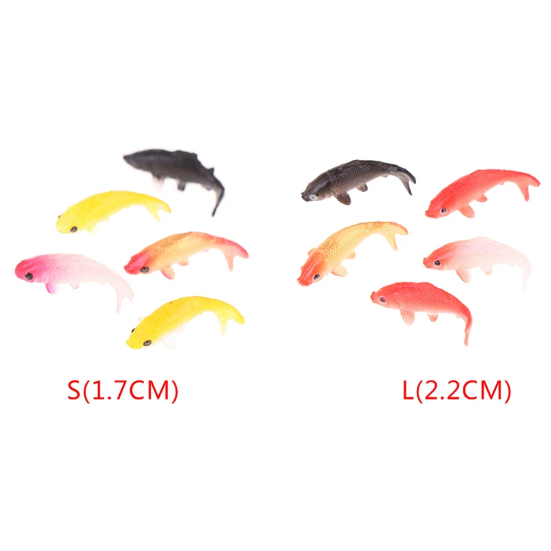 5pcs Dollhouse Miniature Model Fish Carp Simulation Animals For Kids Toys DIY Decorative Goldfish Figurines Home Decor Ornament