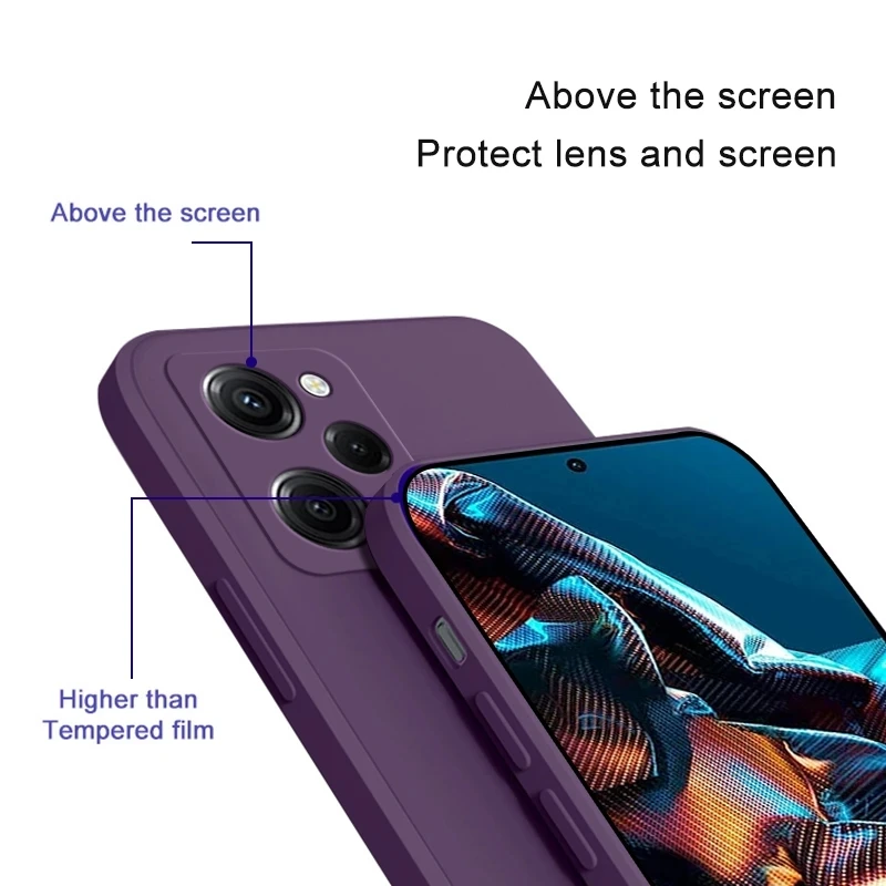 Square Full Protection Cover Liquid Silicone Phone Case For POCO X5 PRO 5G X5Pro X 5 POCOX5PRO 5G 6.67 INCH Case