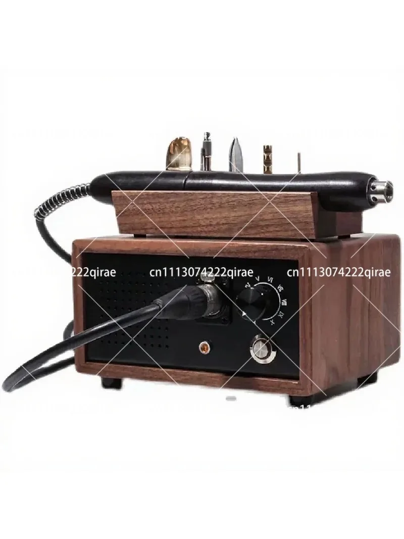 Electric Creasing Edging Machine Leather Heating Handle Creaser Edger Crimper Tool Leather Craft with 5 Tips