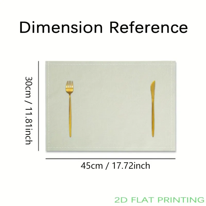 VIKAMA 4-Piece Golden Leaf Tree Placemat Set With Non-Slip Table Mats, Suitable For Kitchen Dining Tables And Coffee Tables view 3