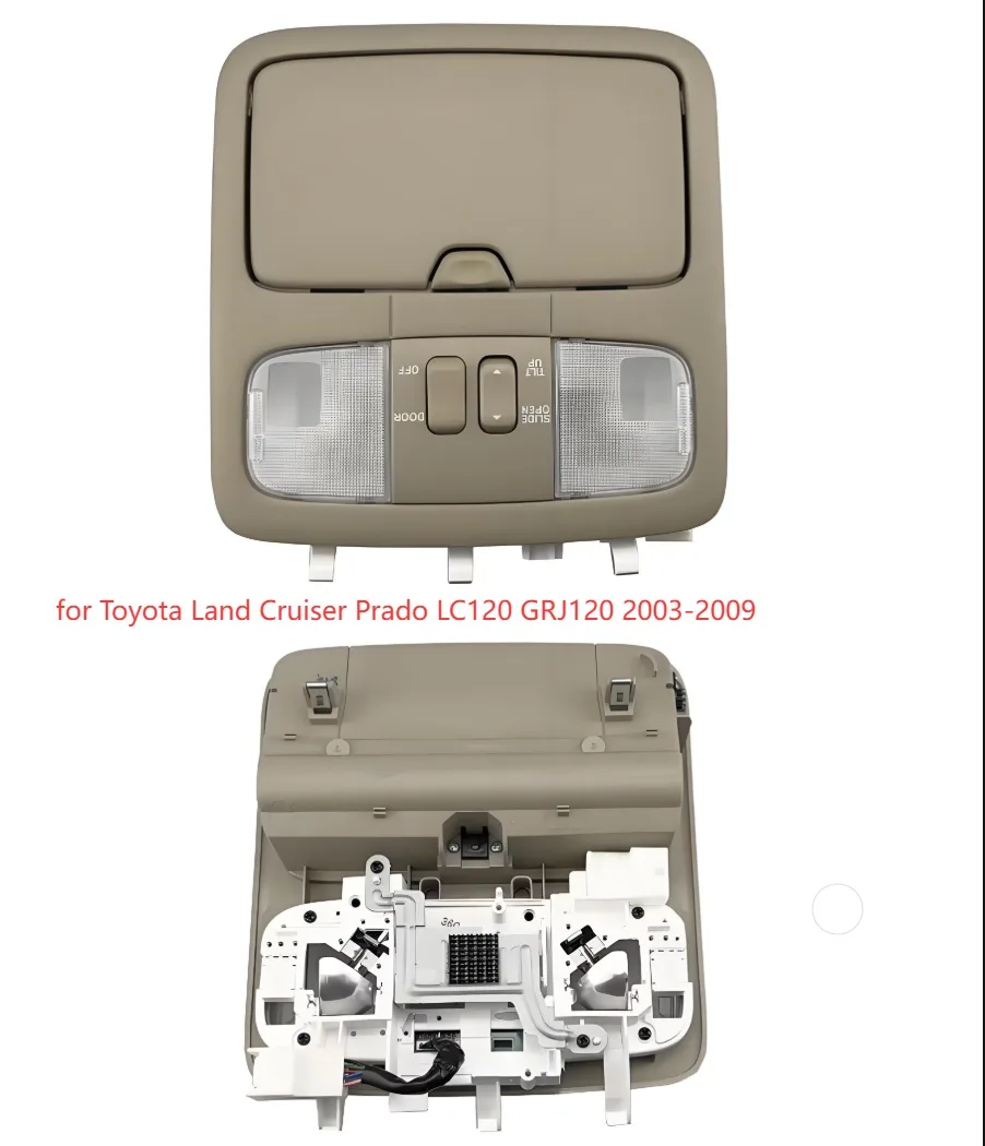liuquan Sunroof Reading Light for Toyota Land Cruiser Prado LC120 GRJ120 2003-2009 | Interior Roof Ceiling Dome Lamp